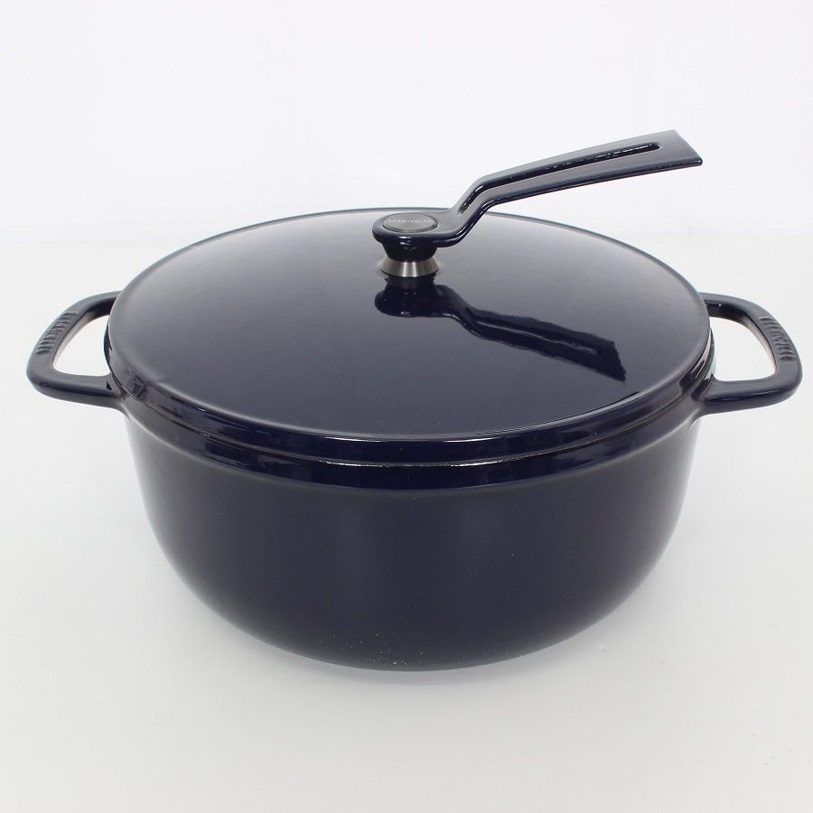 バーミキュラ オーブンポットラウンド2 22cm OP2R22S-NV オーシャンネイビー 無水 ホーロー 両手鍋 本体
