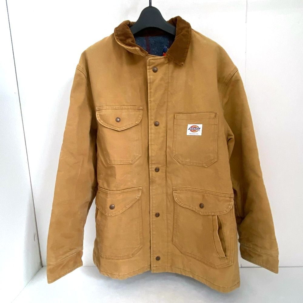 03w22025 Dickies ディッキーズ 70～80 s 白タグ カバーオール ワークジャケット ベージュ メンズ ストリート アウター