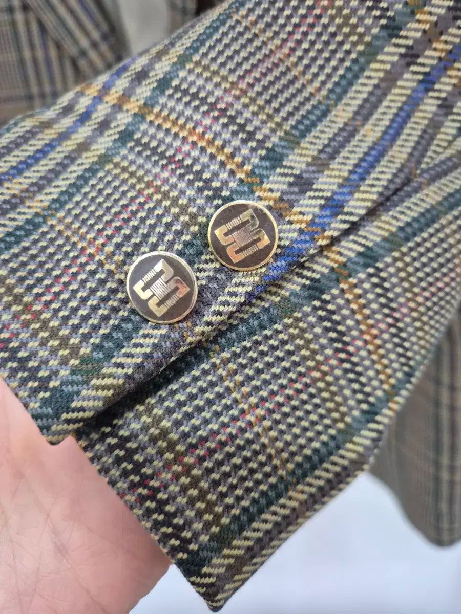 DAKS チェック柄 ヴィンテージ ジャケット ブラウン ユニセックス