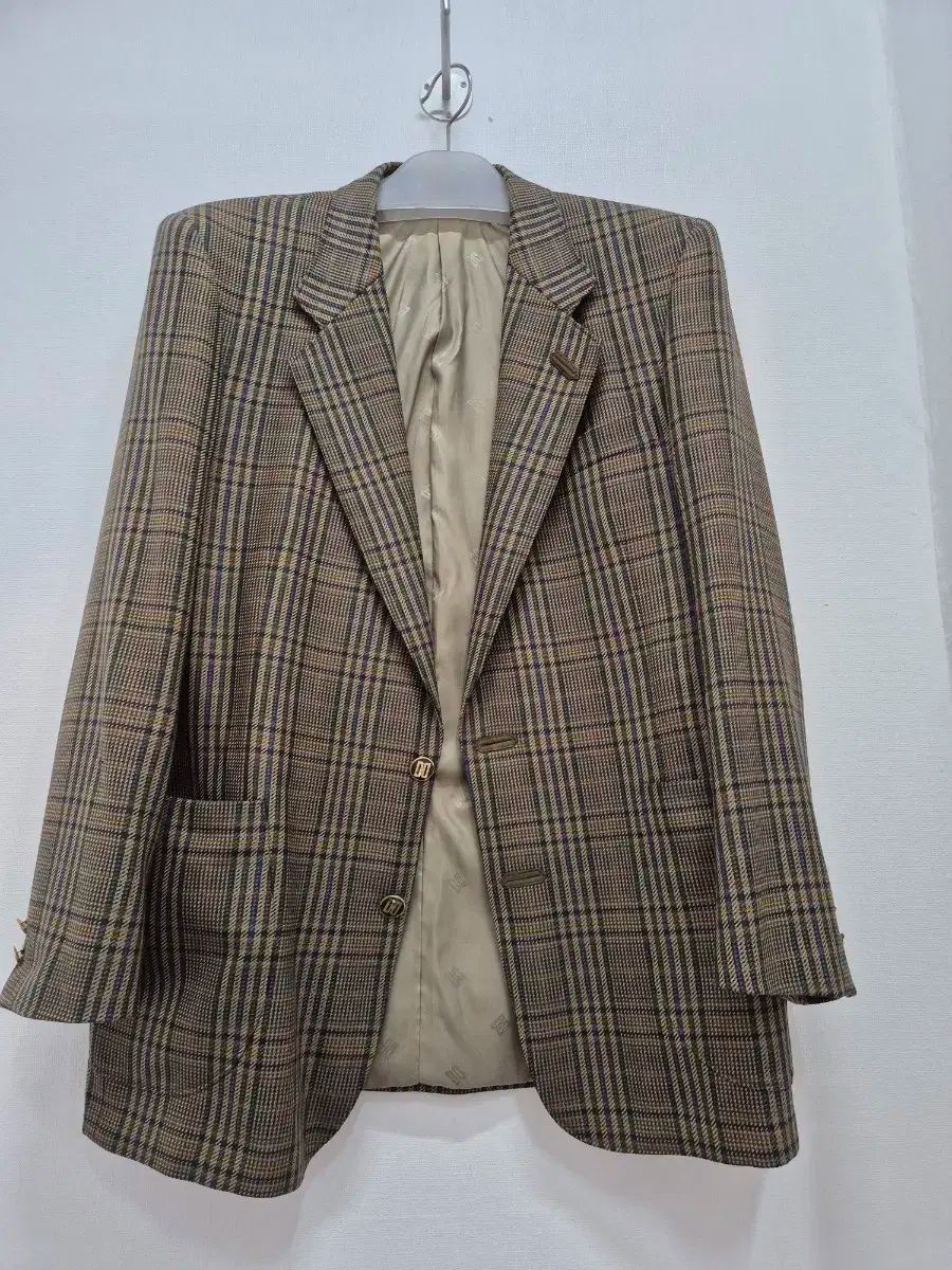 DAKS チェック柄 ヴィンテージ ジャケット ブラウン ユニセックス