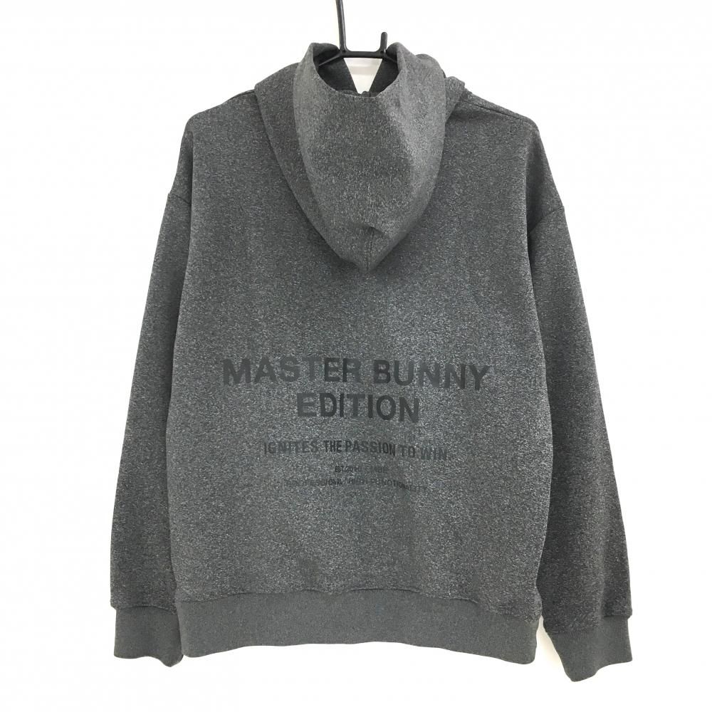 超 マスターバニー パーカー 杢ダークグレー 裏起毛 トレーナー レディース 2 L ゴルフウェア モデル MASTER BUNNY EDITION