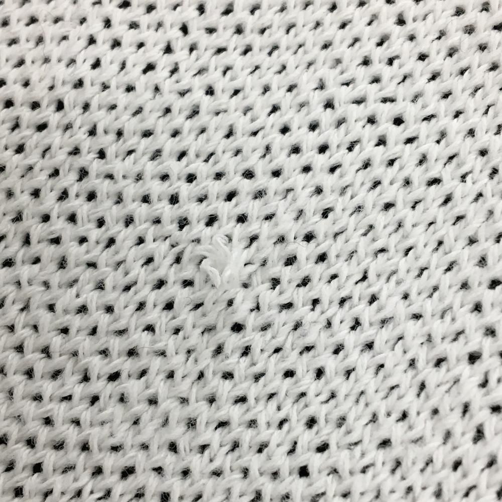 美品MARK&LONA メンズ46サイズ マークアンドロナ セーター 黒×白 総柄 ニット 袖ポケット付 メンズ 50