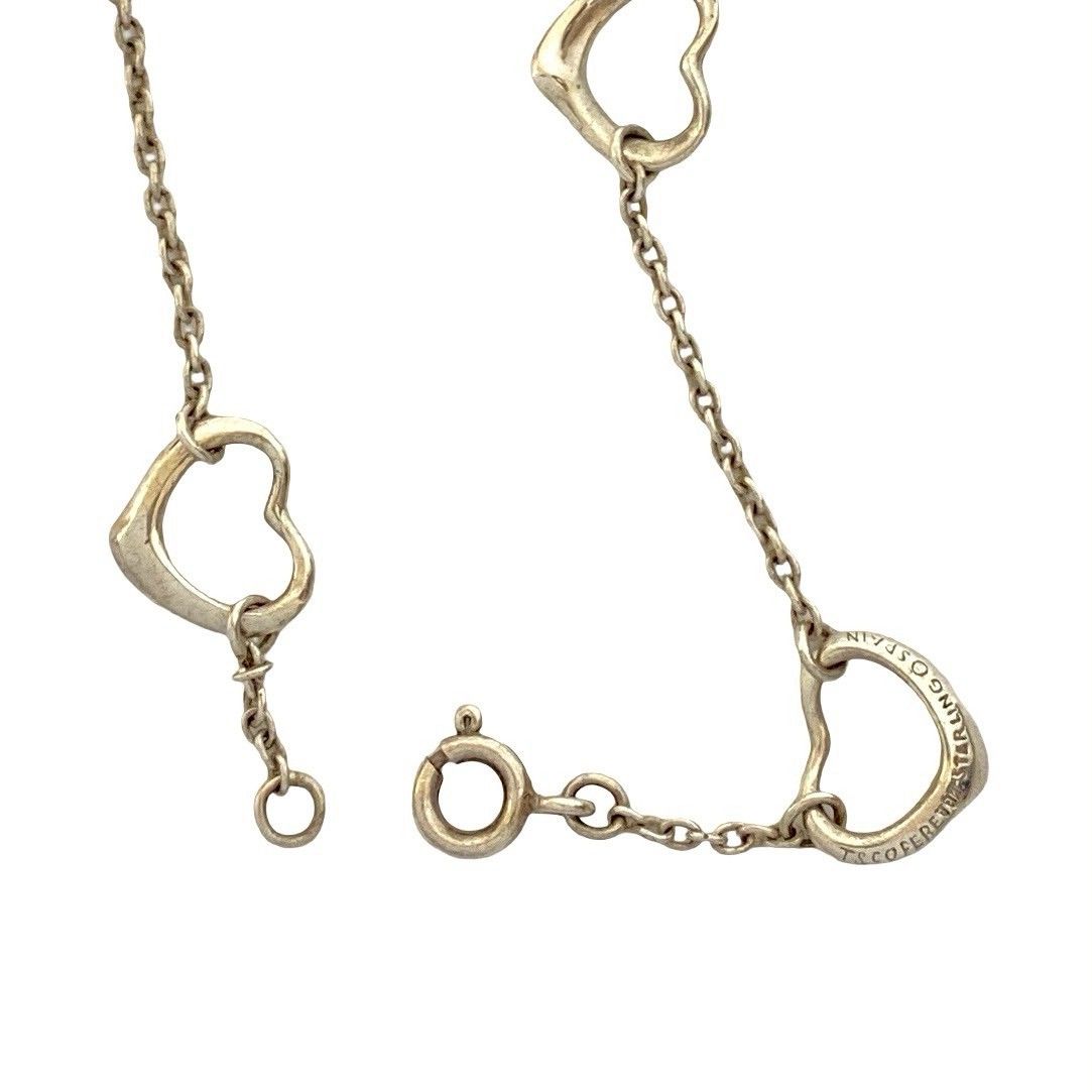 TIFFANY-Co. ティファニー オープンハート ブレスレット シルバー925 バングル レディース シルバー 01449