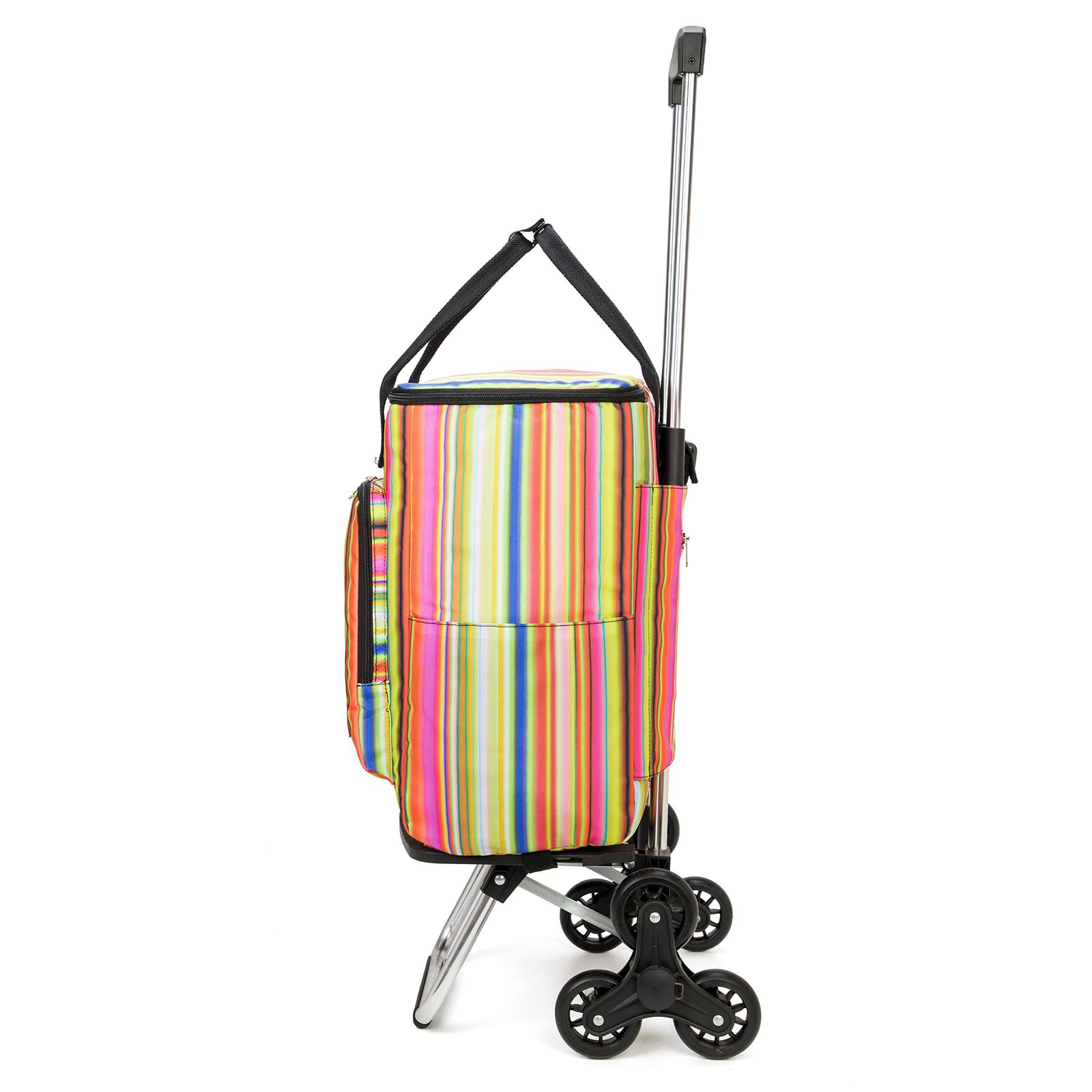 BAGING バギング YKKファスナー 階段も引いて上がれる 5段階調整 保温保冷 ショッピングキャリー 6輪静音キャスター 折りたたみ 買い物カート 909 ストライプ WWW_OPDRERGINERDOGAN_COM