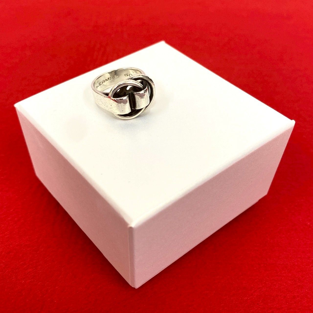品 HERMES エルメス ドゥザノー リング シルバー925 指輪 9号 レディース 小物 シルバー 23520