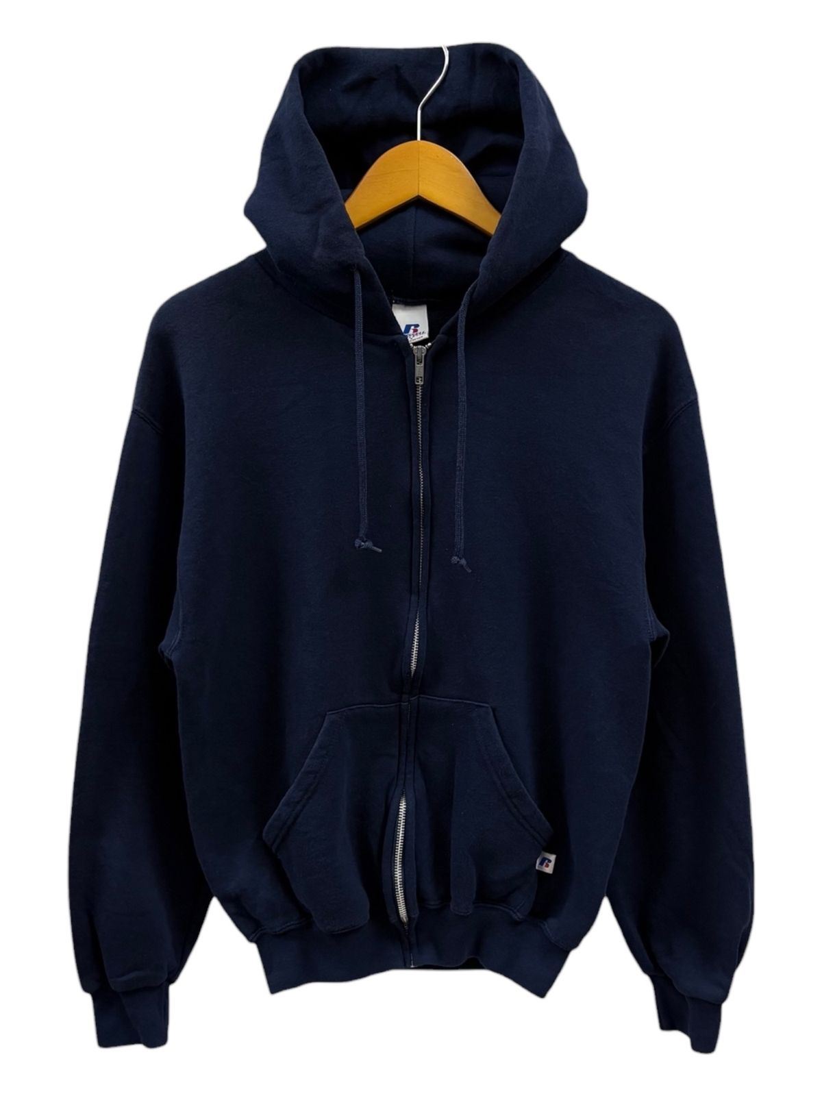 RUSSELL ATHLETIC ラッセルアスレティック 古着 90s ジップパーカー メキシコ製 S ネイビー メンズ 078