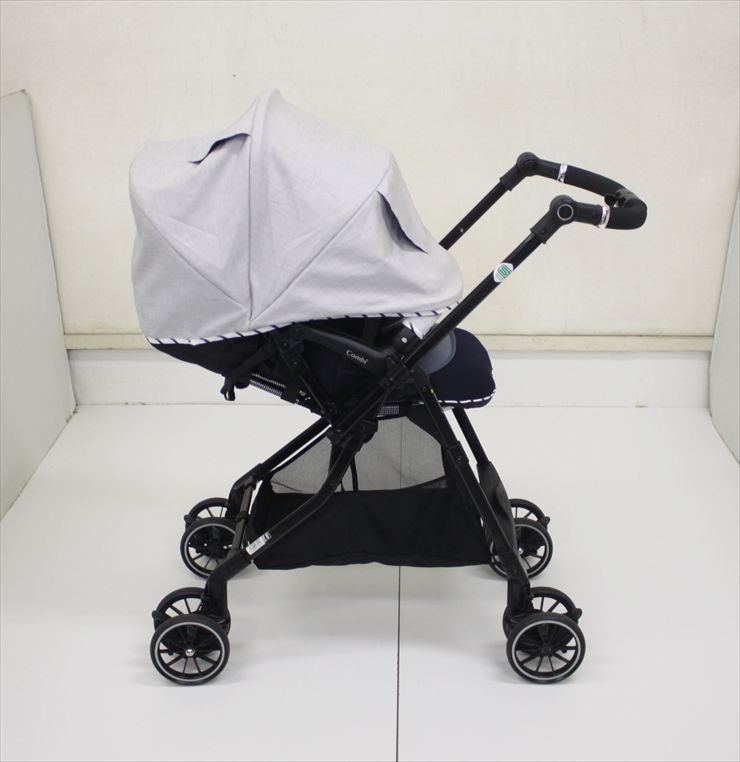 スゴカルα 4キャス compact エッグショック HS スターナイトホワイト コンビ 軽量ハイシート55 cm 生後1ヶ月～ クリーニング済み