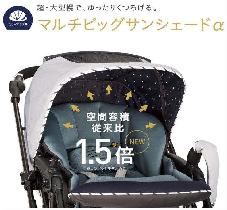  スゴカルα 4キャス compact エッグショック HS スターナイトホワイト コンビ 軽量ハイシート55 cm 生後1ヶ月～ クリーニング済み ベビーカー バギー 外出 移動用品