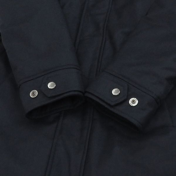 サイズ48 MOORER ムーレー VERMONT-FUR-LL ウール×カシミヤ ダウン コート ネイビー 濃紺 ファー 定価49.5万 47530 ODELLYA_COM