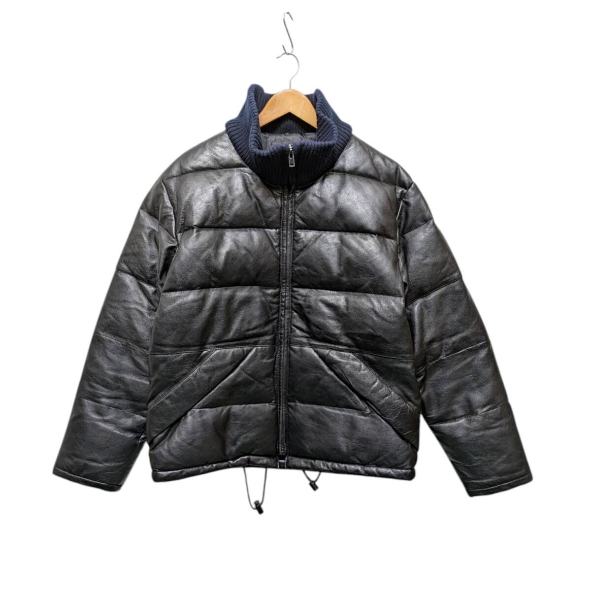 22 AVIREX アヴィレックス 61127 ラムレザー ダウンジャケット ブラック サイズ M