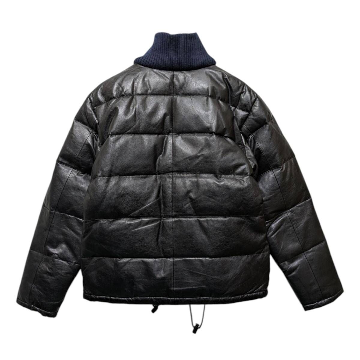 22 AVIREX アヴィレックス 61127 ラムレザー ダウンジャケット ブラック サイズ M