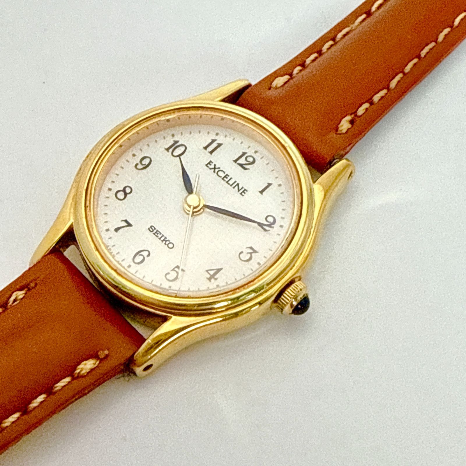 C069【電池交換済】SEIKO Exceline セイコー エクセリーヌ ゴールド