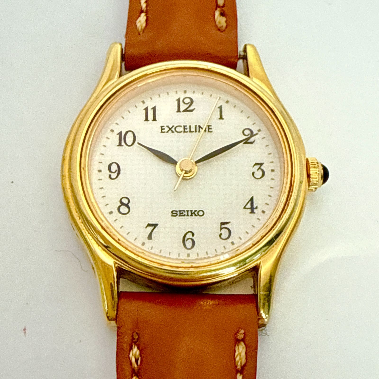 C069【電池交換済】SEIKO Exceline セイコー エクセリーヌ ゴールド