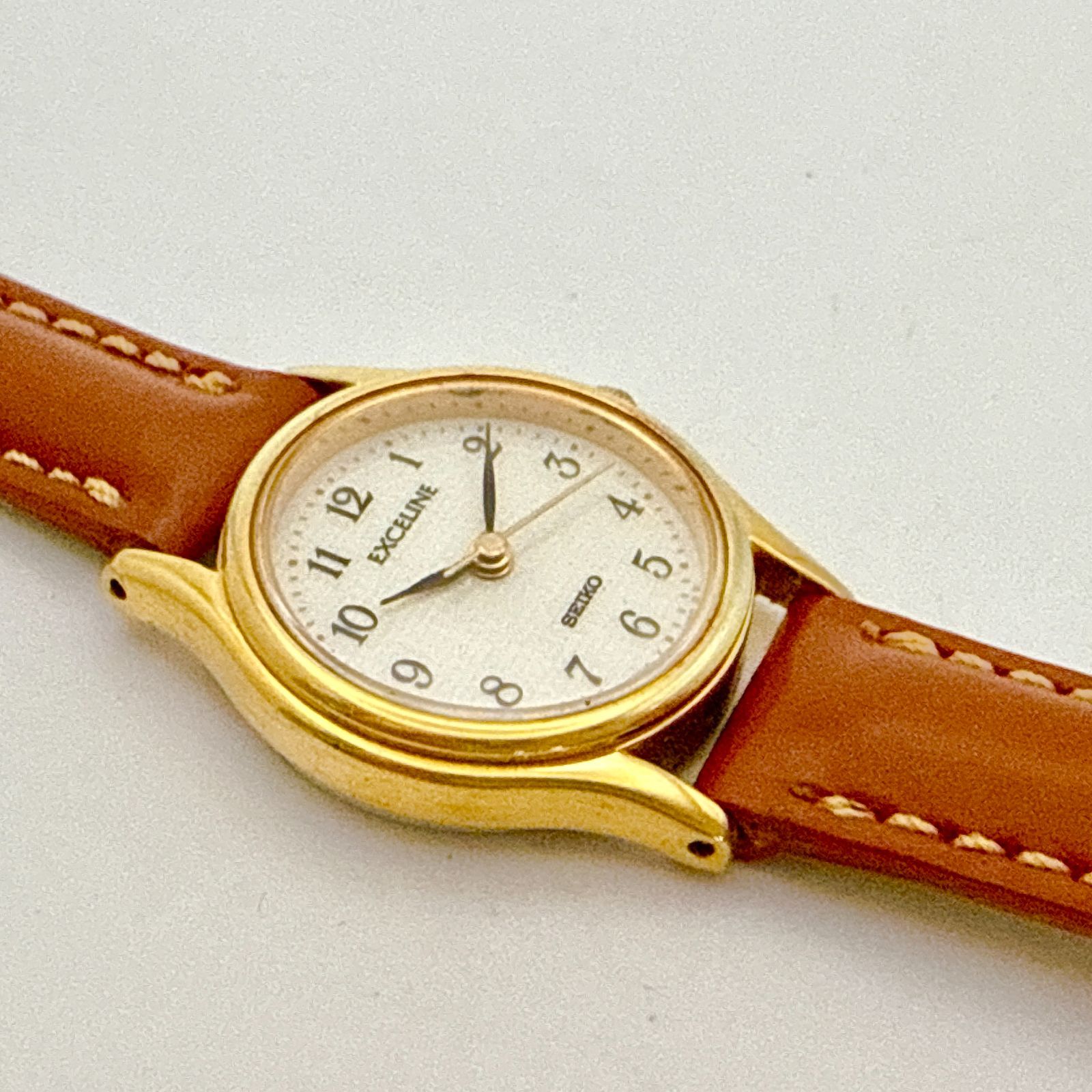 C069【電池交換済】SEIKO Exceline セイコー エクセリーヌ ゴールド
