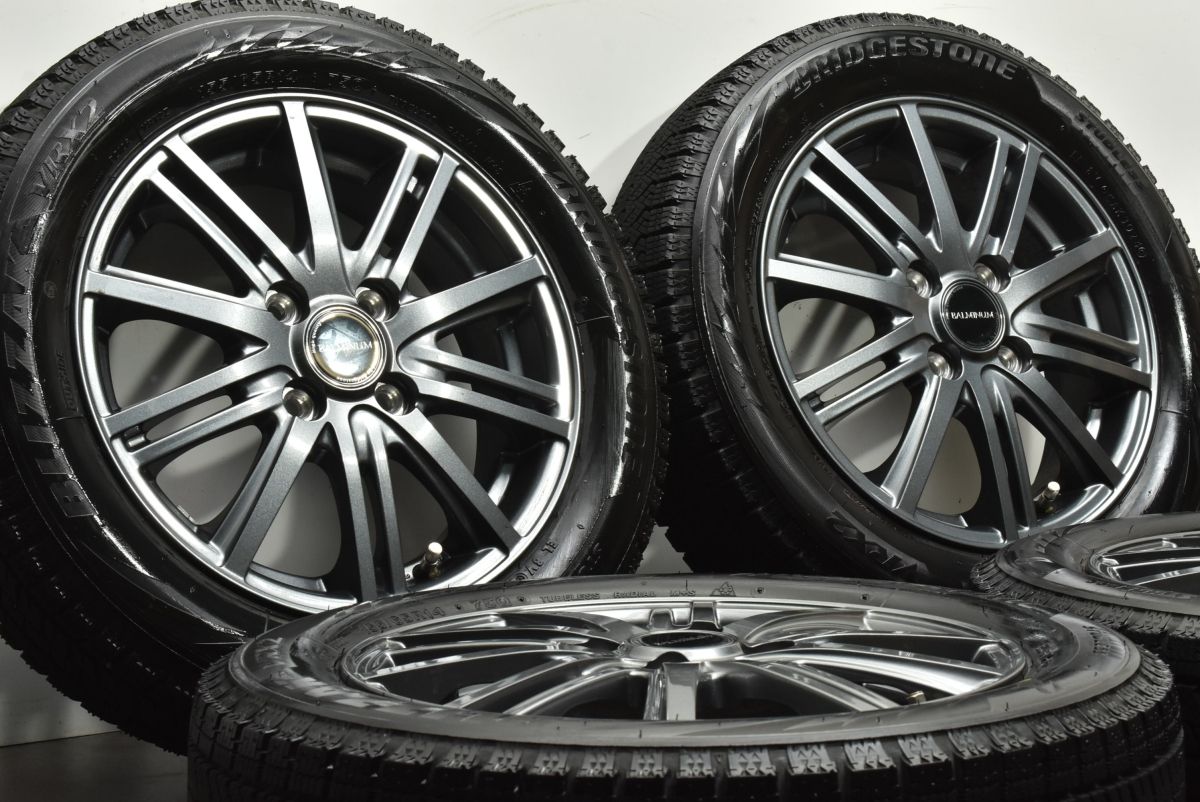 製 バリ溝 バルミナ 14 in 4 5 J 45 PCD 100 ブリヂストン ブリザック VRX 2 155 65 R ピクシス N BOX ONE ワゴンR サクラ モコ