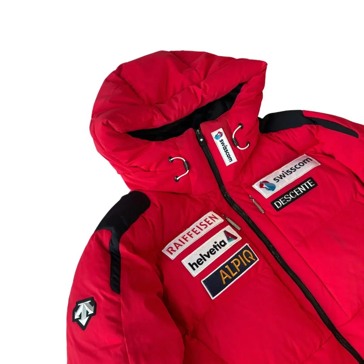2 1 デサント スイス スキー チーム ダウン レッド XXL