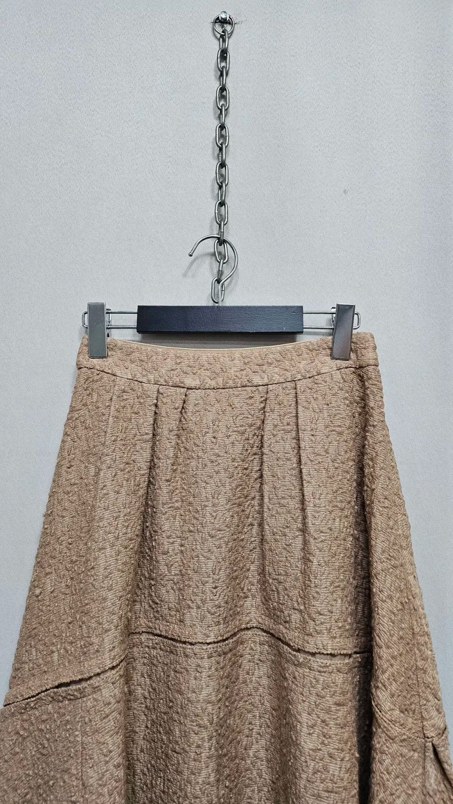 TIME ウール混ブレンド ウエスト後ろゴム フ スカート サイドジッパー - 21年商品