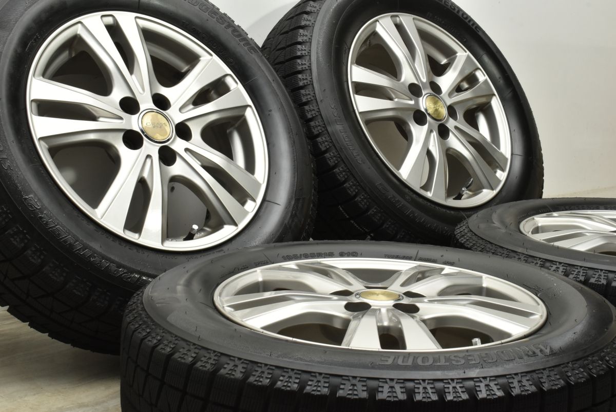 バリ溝 GRASS 15 in 6 J 43 PCD 100 ブリヂストン アイスパートナー2 195 65 R プリウス カローラツーリング ウィッシュ レクサスCT 200 h