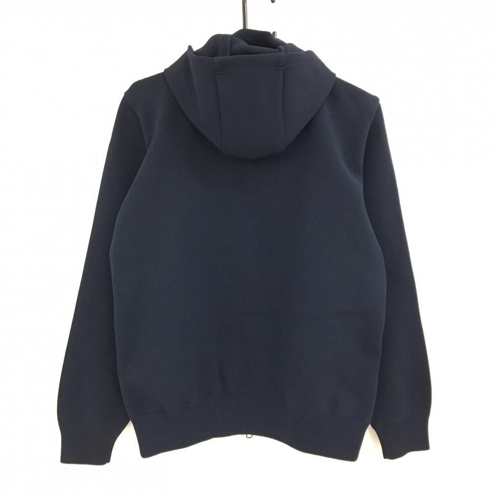 美品　ゼロハリバートン　中綿　パーカー　ネイビー 超美品】ゼロハリバートン 中綿切替ジップパーカー ネイビー 袖ニット