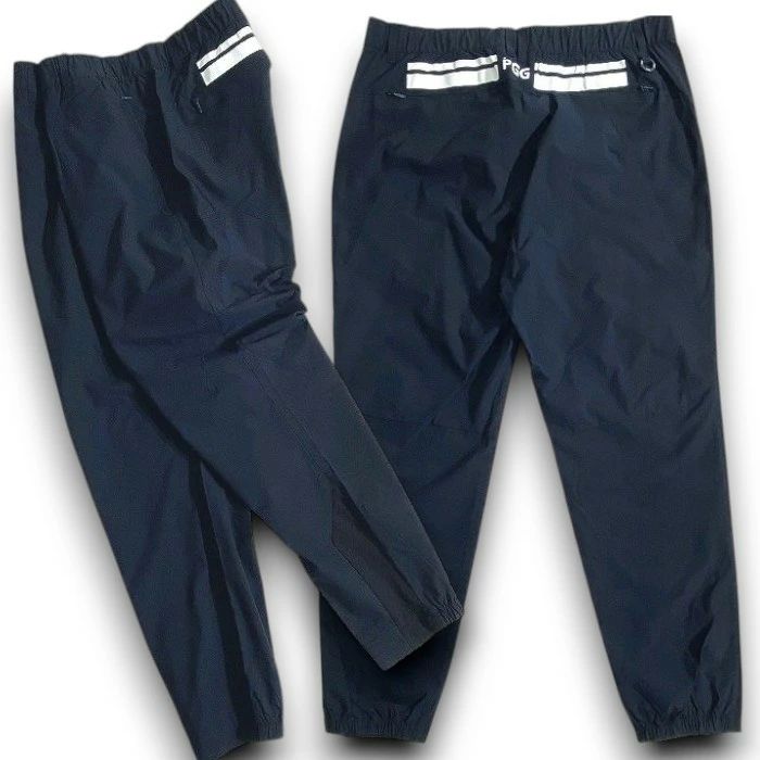 PGG by PEARLY GATES ピージージー パーリーゲイツ ゴルフ 高密度ドライポプリン メッシュ切替 4 WAYストレッチ テックパンツ ゴルフウェア 268-2231601 定価2.8万 ネイビーブラック 031 51103 w 07