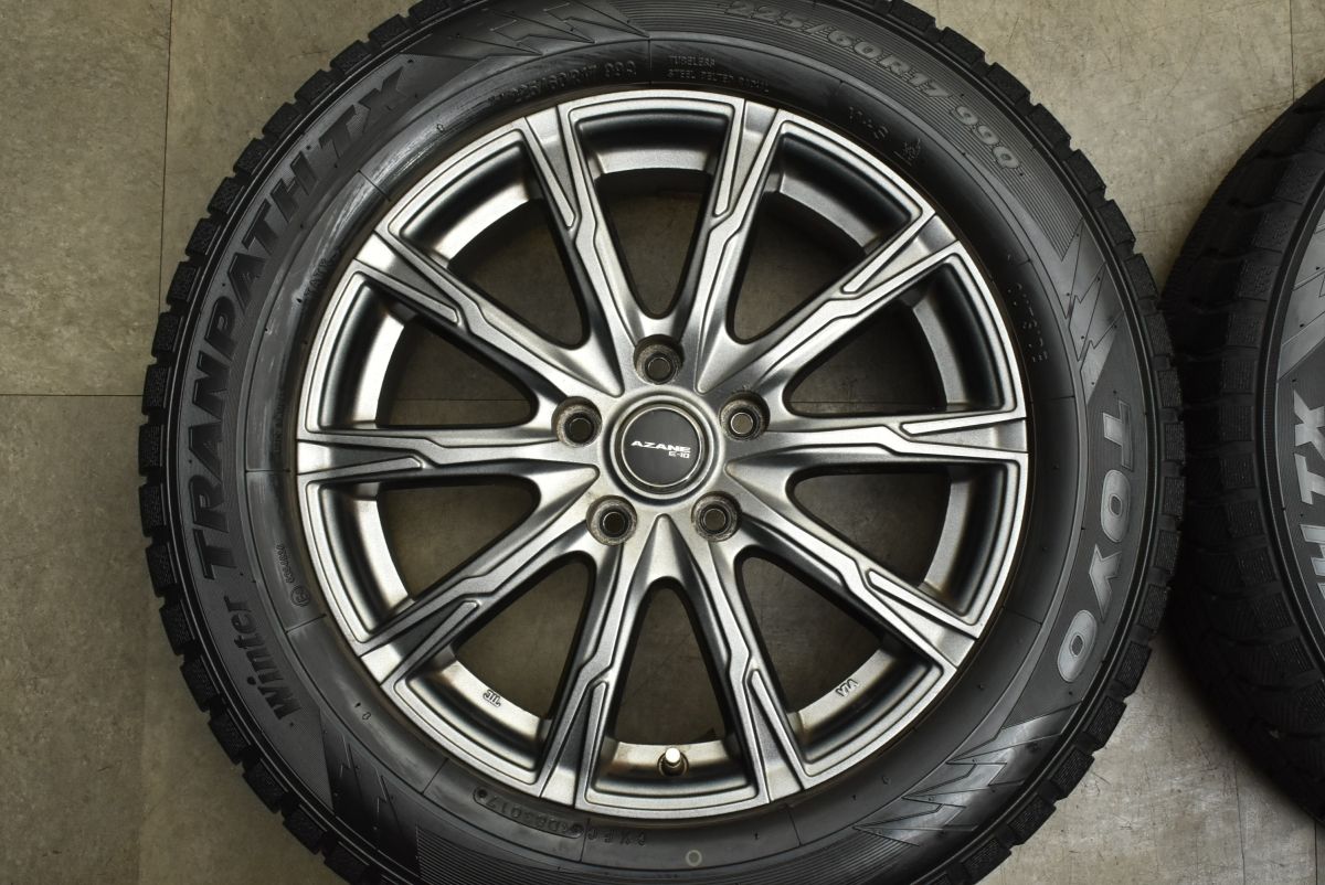  交換用に AZANE 17 in 7 J 48 PCD 114 3 トーヨー ウィンタートランパス TX 225 60 R フォレスター クロストレック エクストレイル 17インチ タイヤ ホイールセット