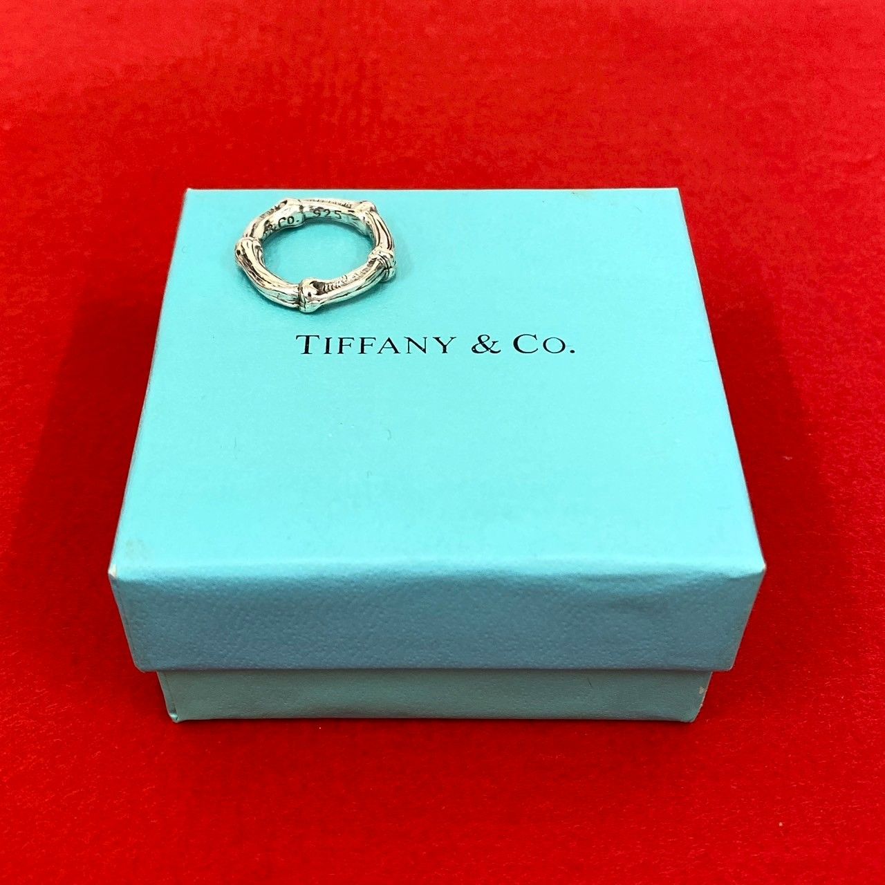 品 TIFFANY Co ティファニー バンブー モチーフ シルバー925 リング 指輪 10号 メンズ レディース 34033