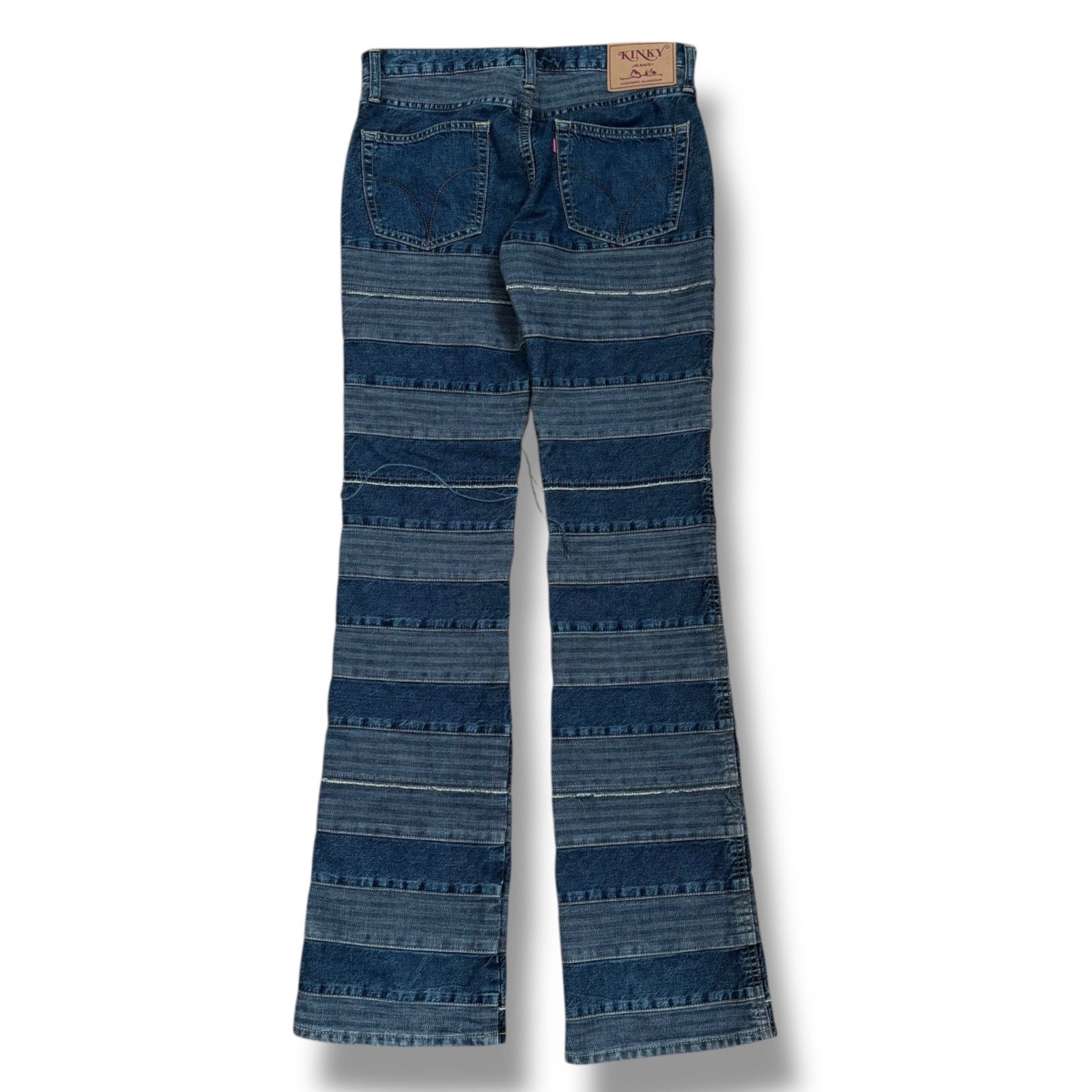 HYSTERIC GLAMOUR ウミヘビ柄パッチワークブーツカットデニム 28