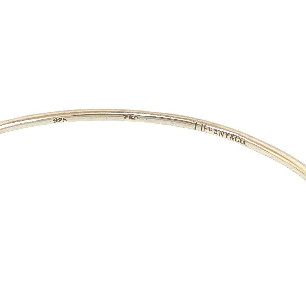 TIFFANY-Co. ティファニー ラブノット ブレスレット シルバー925 K 18イエローゴールド バングル シルバー ゴールド 25367