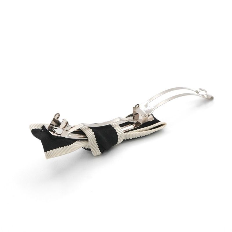 シャネル CHANEL ヘアアクセサリー ブラック アイボリー シルバー ココ