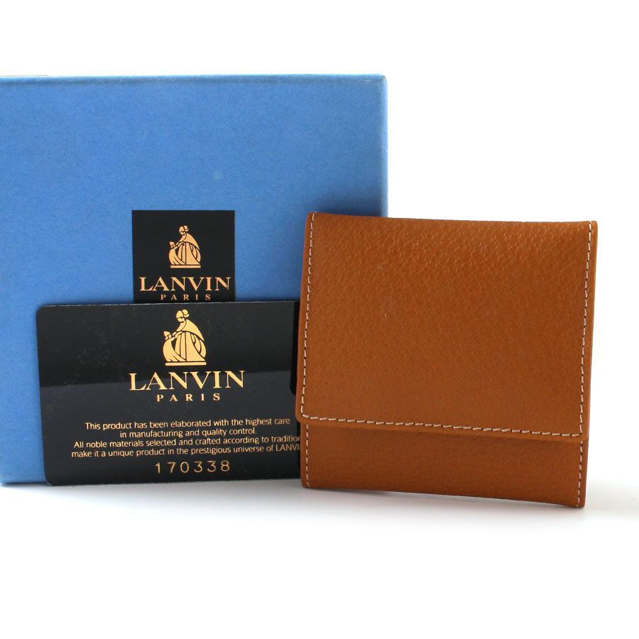 MWJ25629 未使用 LANVIN ランバン レザー コインケース 小銭入れ 財布