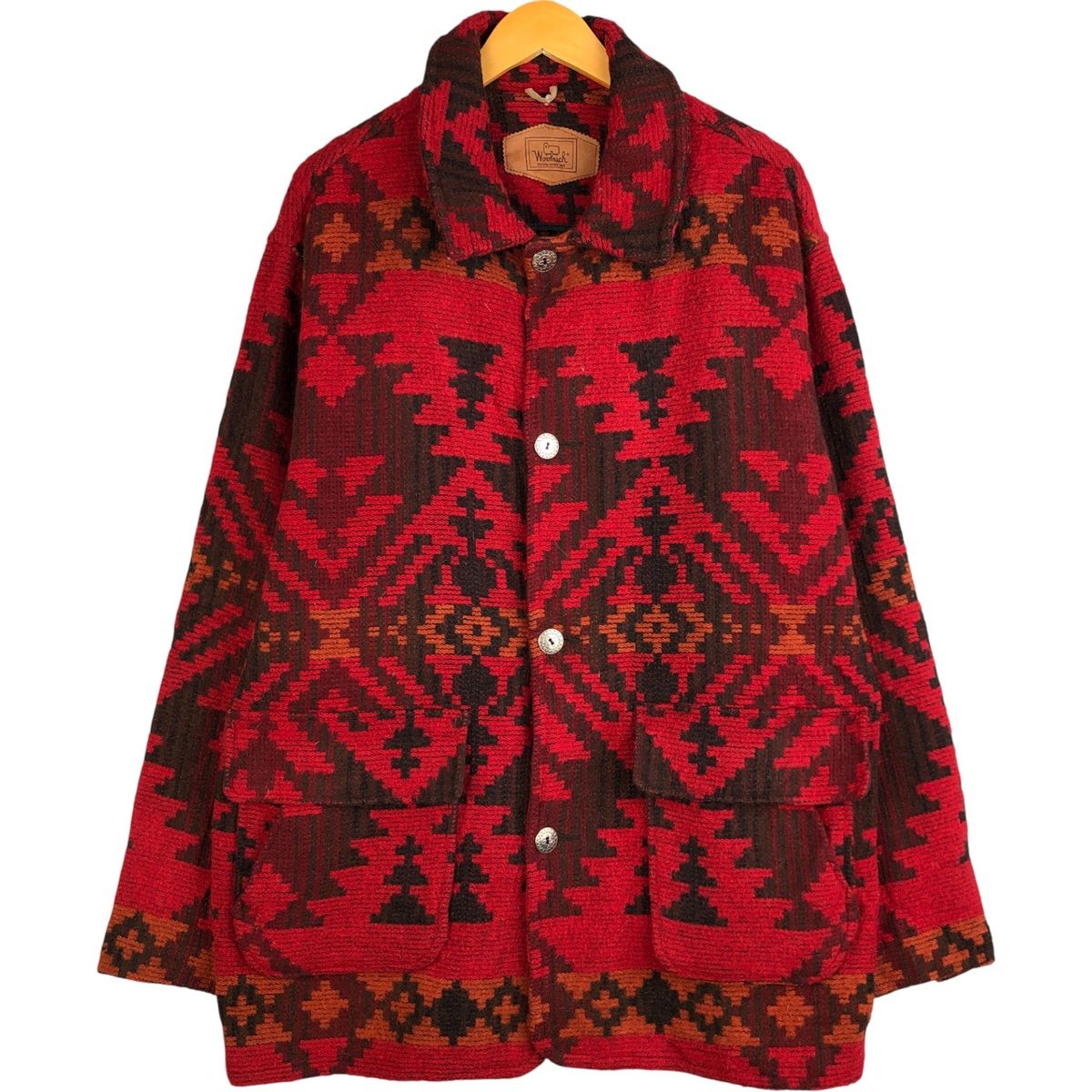 古着 80年代 ウールリッチ WOOLRICH 総柄 ネイティブ柄 ウールジャケット メンズL相当 ヴィンテージ eaa595886