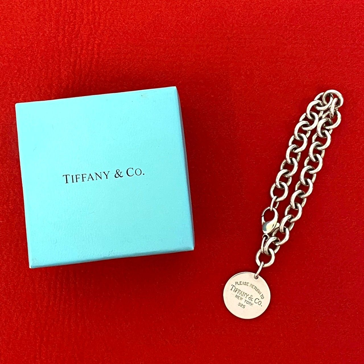 TIFFANY-Co. ティファニー リターントゥ ラウンドタグ ブレスレット シルバー925 チェーン シルバー 84213