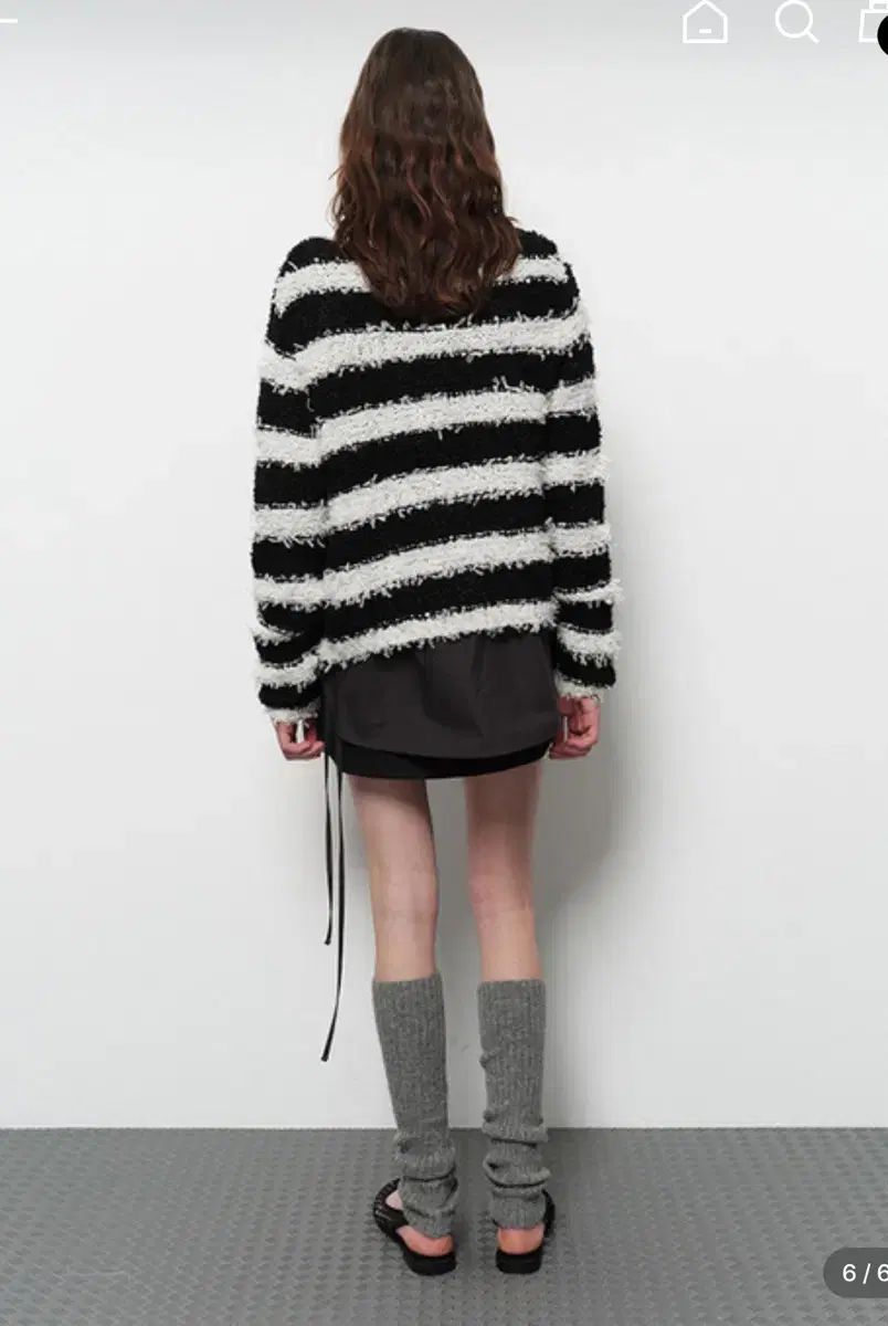 DIAGONAL ストライプ ニット カーディガン