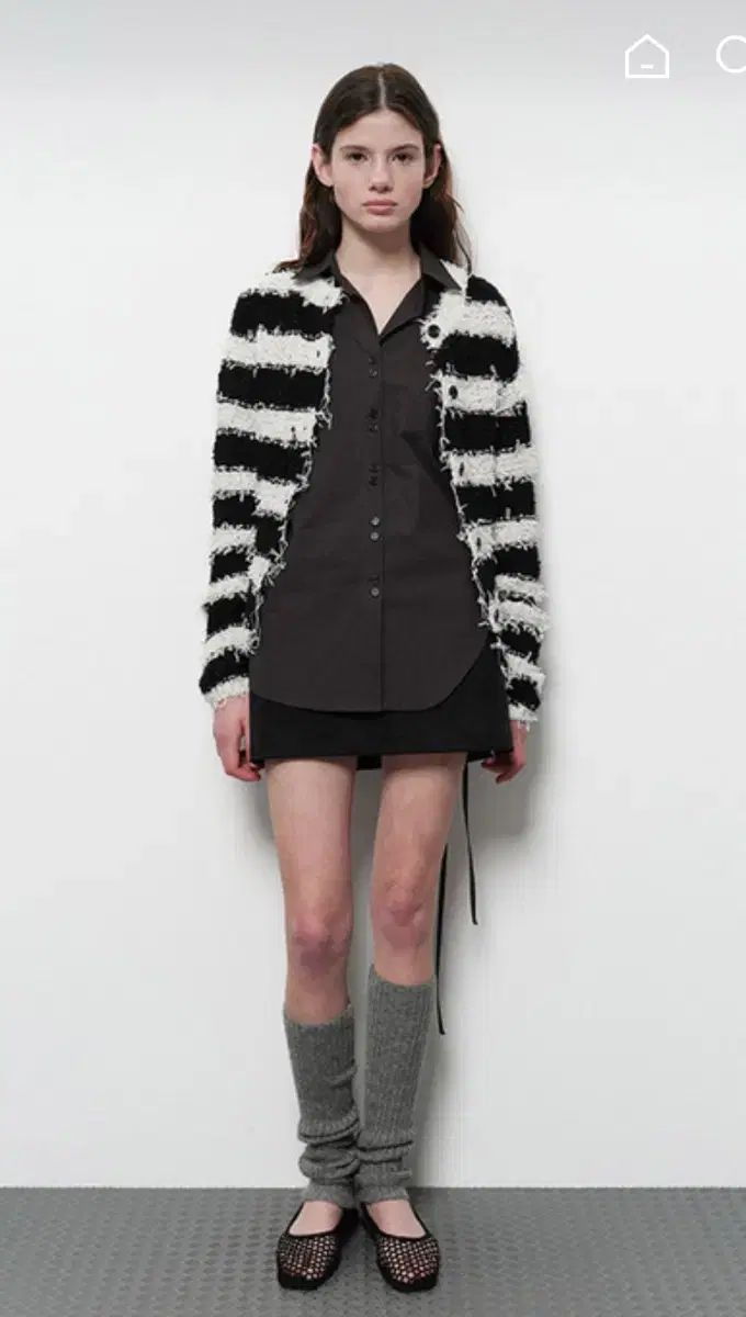  DIAGONAL ストライプ ニット カーディガン 長袖 カーディガン ボレロ アンサンブル