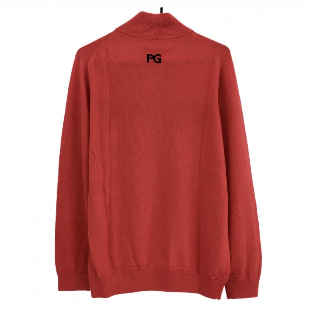 超 パーリーゲイツ ニットジャケット レッド ネイビー カシミヤ100％ ロゴ メンズ 6 XL ゴルフウェア PEARLY GATES