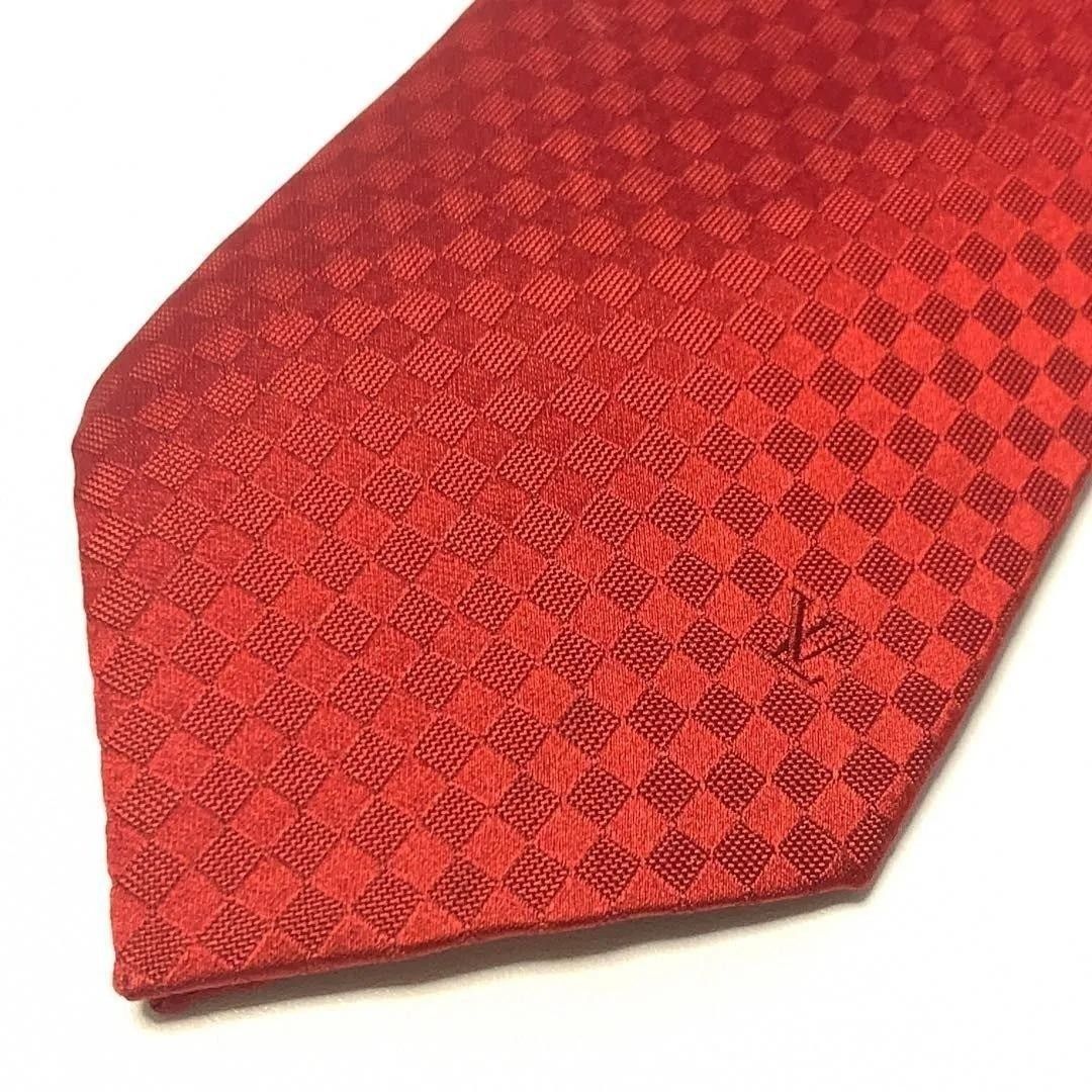 ルイヴィトン モノグラム レッド ネクタイ 0155'94 - メルカリ