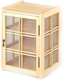 新品]山一 はい帳 縦型 蝿帳 レトロ 木製 ひのき 棚 インテリア 戸棚