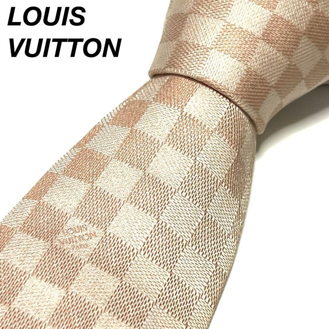 ルイヴィトン ダミエ ピンク ネクタイ 051033 - メルカリ