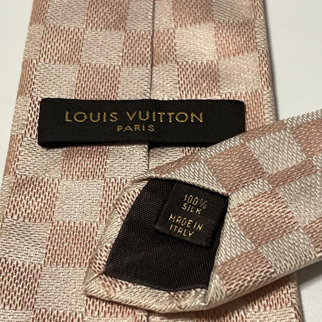 ルイヴィトン ダミエ ピンク ネクタイ 051033 - メルカリ