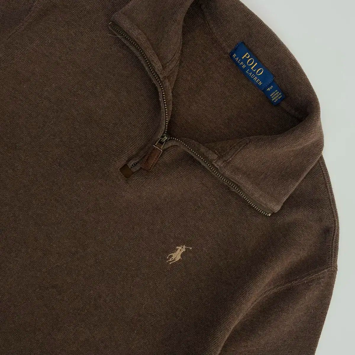 ブラウン ハーフジップ