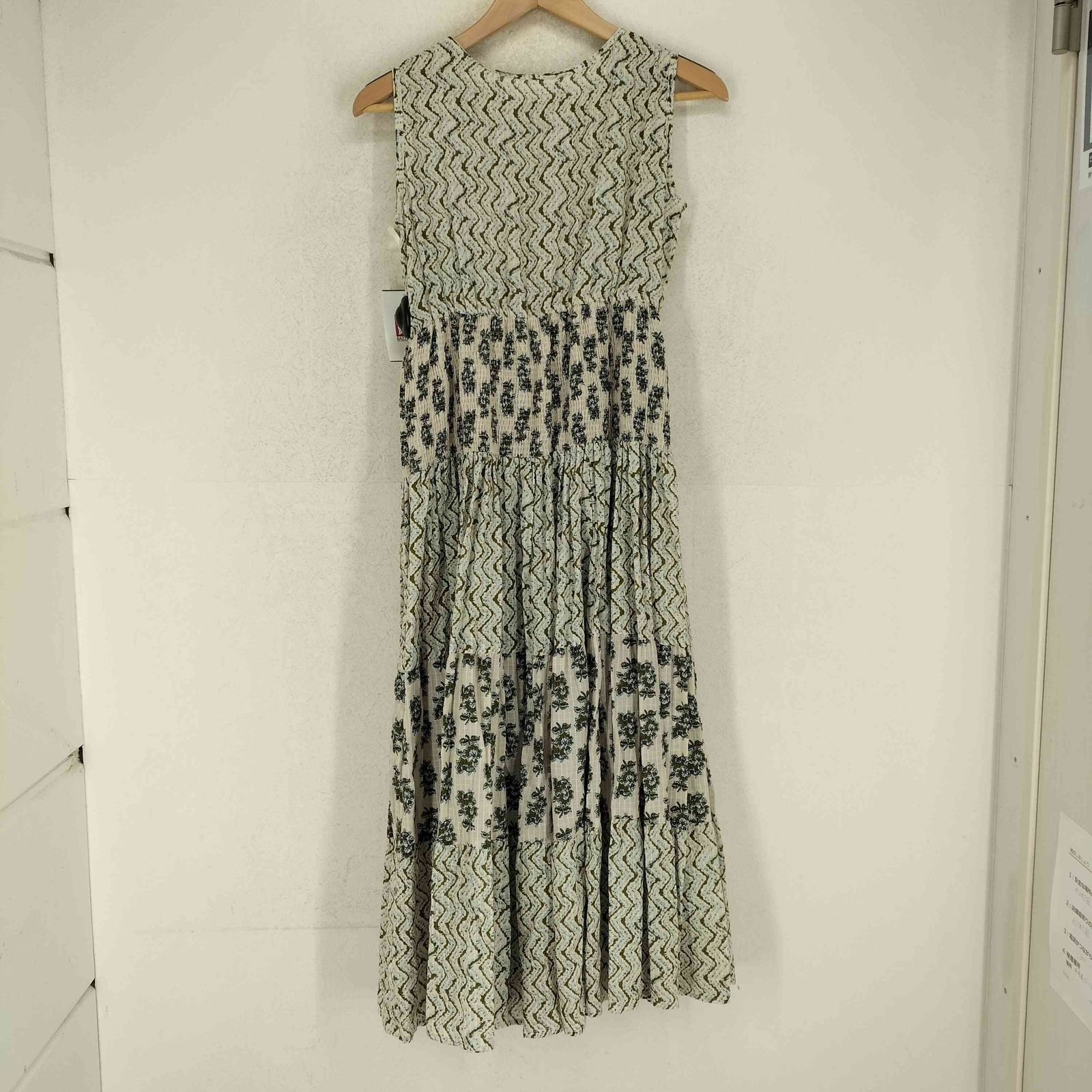 お土産 コヒナ COHINA プリントミックスタッセルワンピース レディース