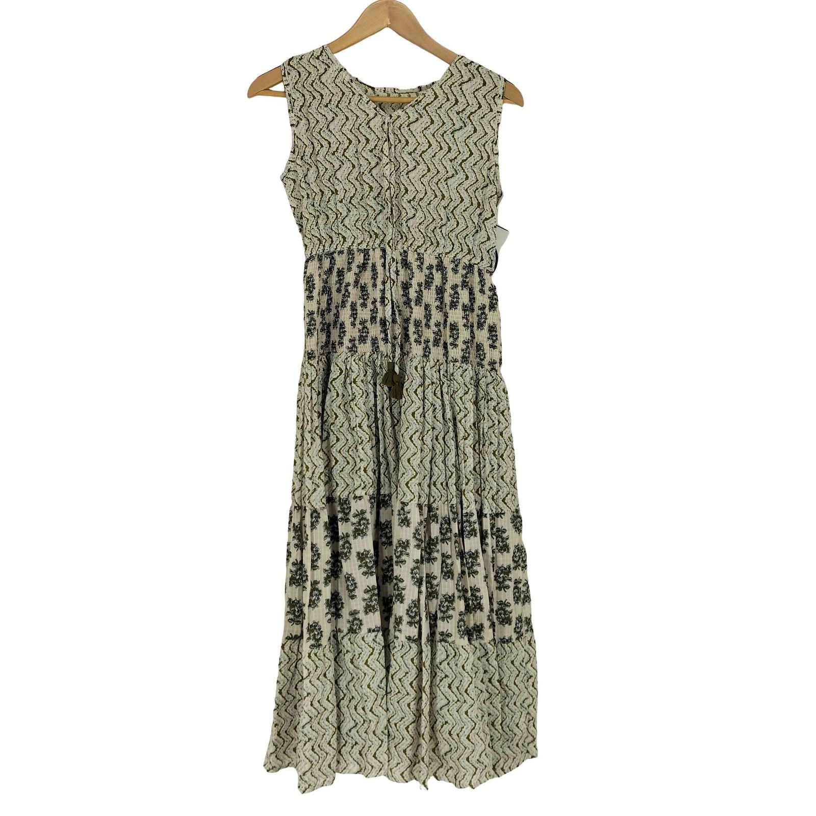 コヒナ COHINA プリントミックスタッセルワンピース レディース