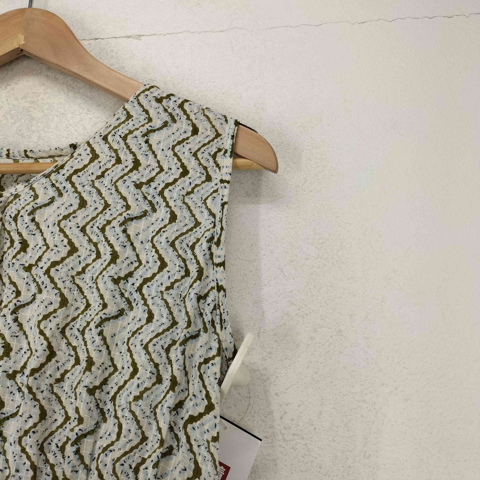 COHINA プリントミックスタッセルワンピース