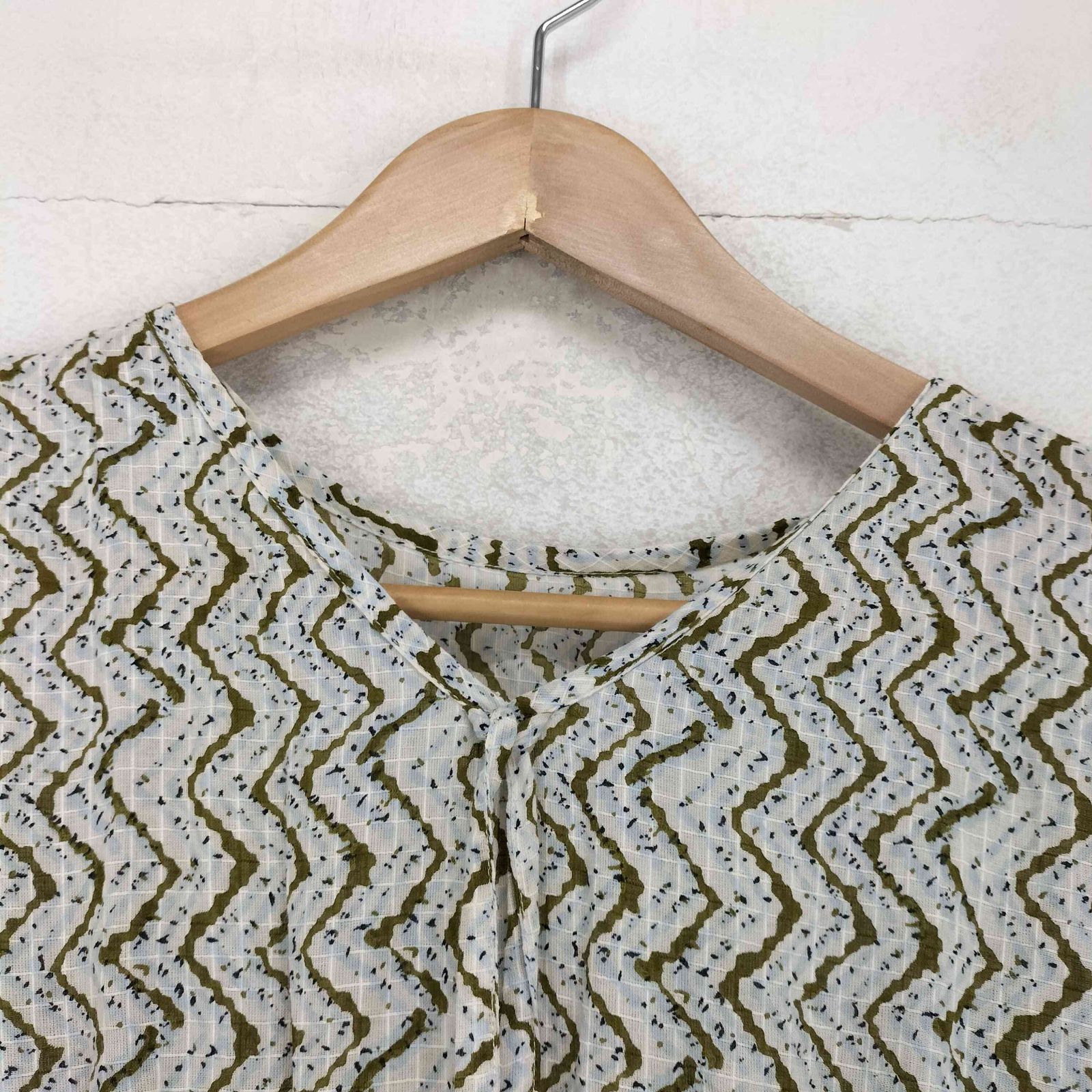 COHINA プリントミックスタッセルワンピース