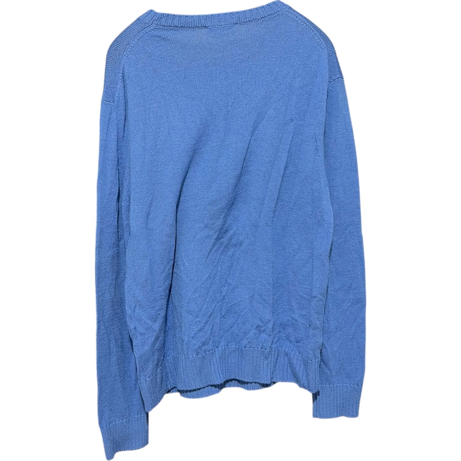 Z1602 JIL SANDER ジルサンダー ニット 青 ブルー メンズ 48 長袖 丸首