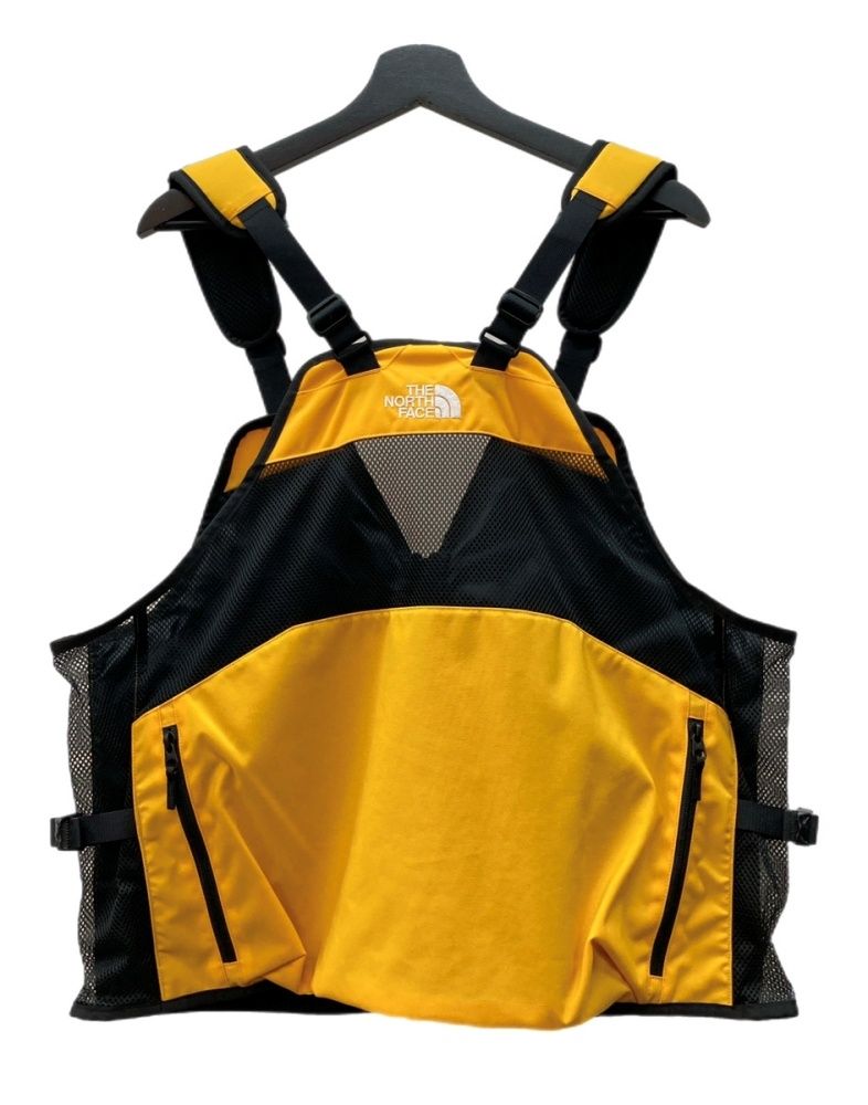 ザノースフェイス THE NORTH FACE GEAR MESH VEST ギア メッシュ ベスト ジップアップ アウトドア 黄 NP 22231 ロゴ イエロー Lサイズ 104 MT-2187