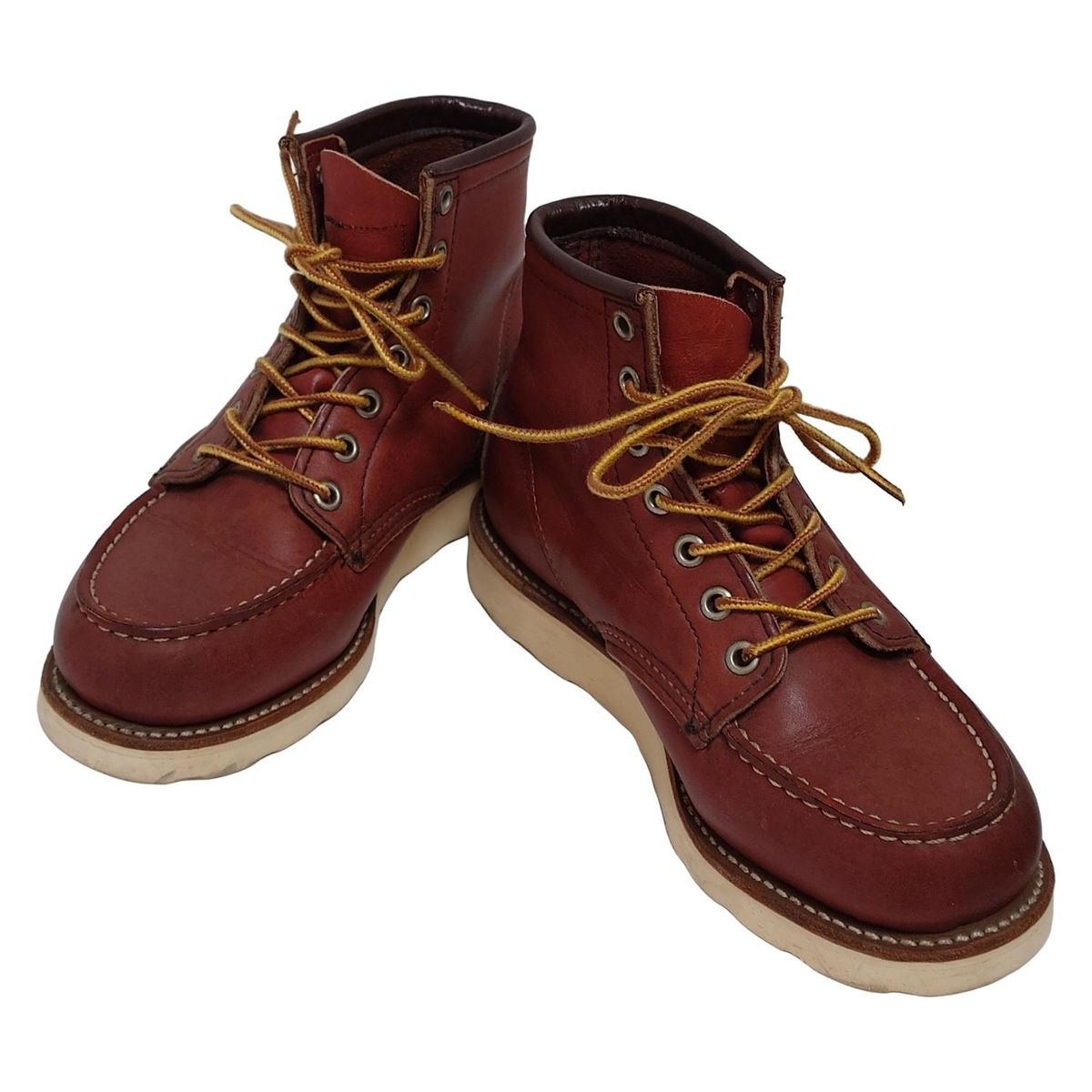 Red Wing レッドウイング ショートブーツ レディース - ブラウン×イエロー レザー