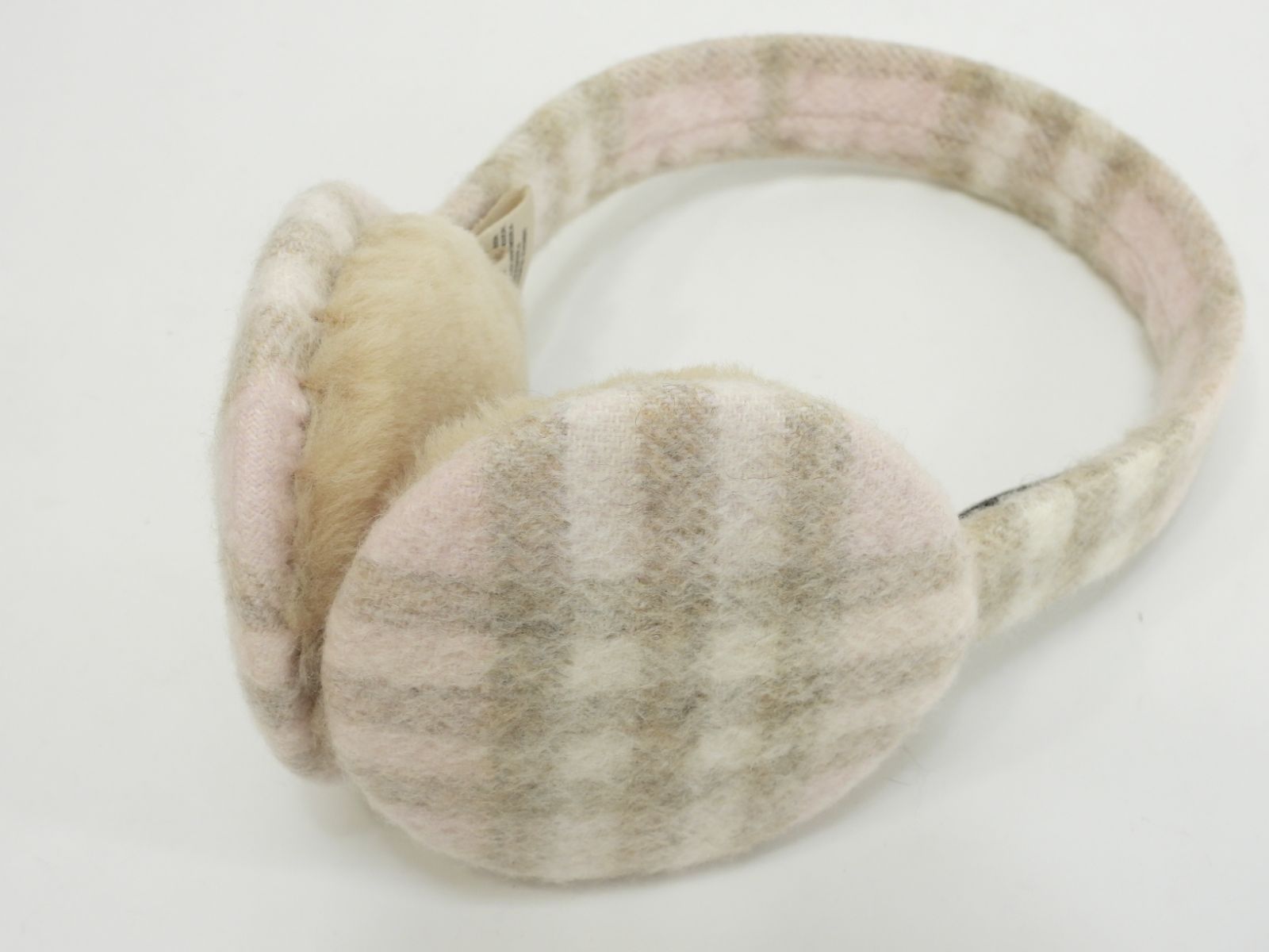 バーバリー イヤーマフ カシミア チェック ピンク 耳当て 24