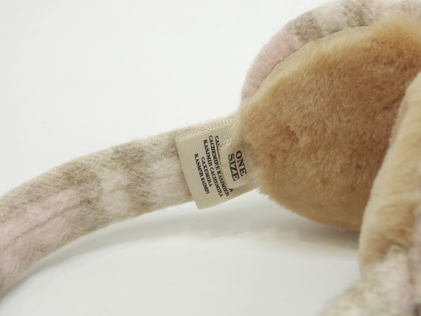  バーバリー イヤーマフ カシミア チェック ピンク 耳当て 24 耳あて イヤーマフ 小物