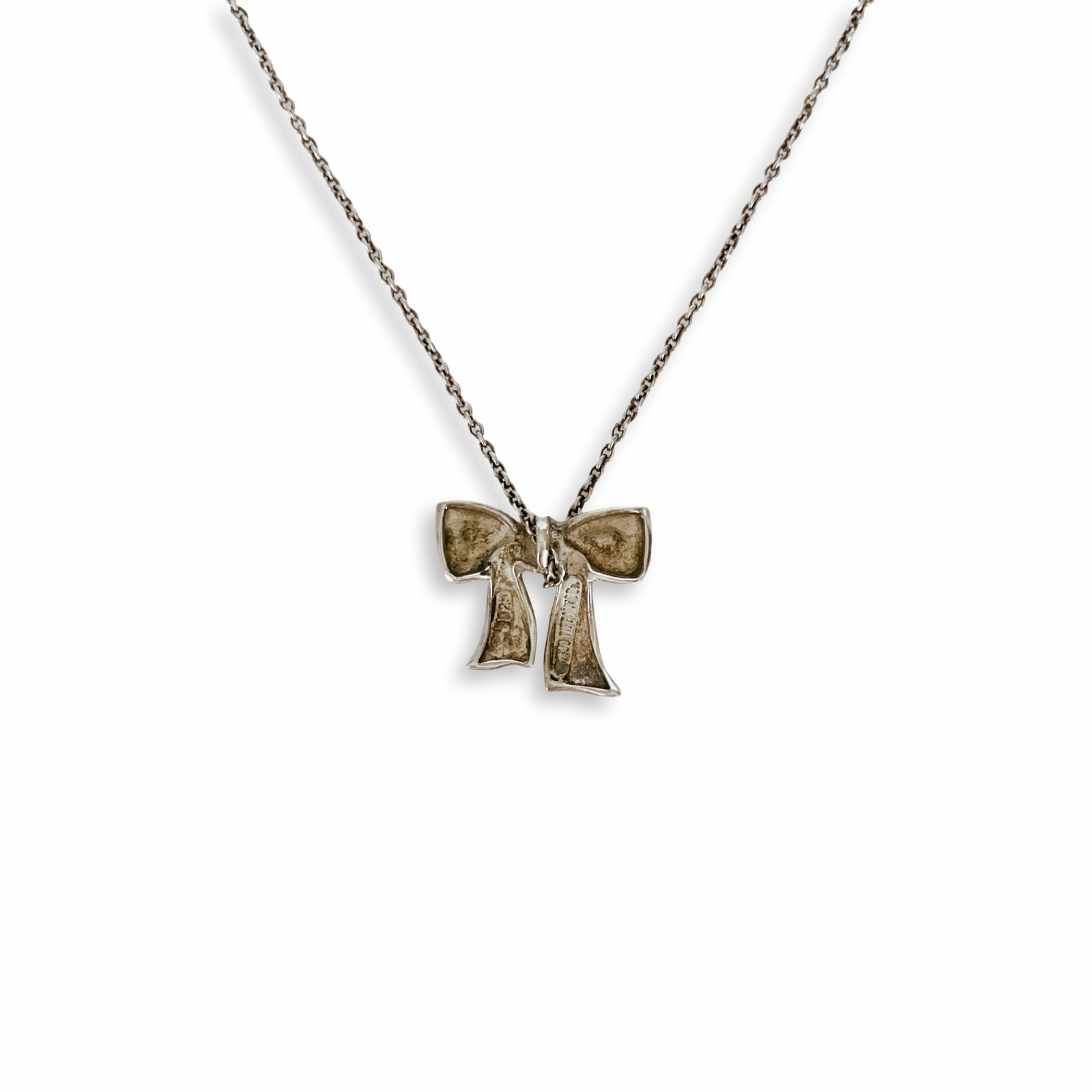 Tiffany & Co. ティファニー リボンモチーフ ネックレス シルバー925 